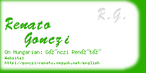 renato gonczi business card