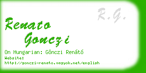 renato gonczi business card